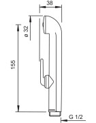 Rankinis dušas Oras Bidette, be laikiklio