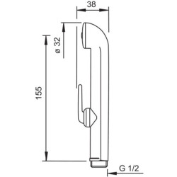 Rankinis dušas Oras Bidette, be laikiklio