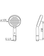 Dušo galva Oras Hydra, 2 funkcijų