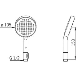Dušo galva Oras Hydra, 2 funkcijų