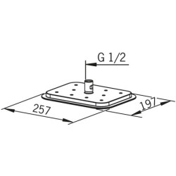 Dušo galva Oras Optima, 257x197 mm