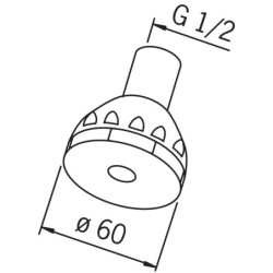 Tinklinė dušo galvutė Oras 305, ekonomiška
