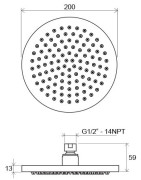 Dušo galvutė Ravak 981.00, žalvarinė