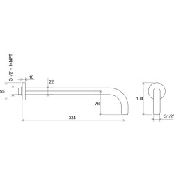 Dušo alkūnė iš sienos Ravak 702.00