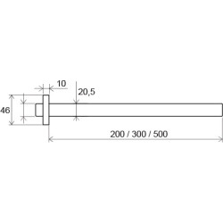 Dušo alkūnė iš lubų Ravak 705.00