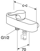 Dušo maišytuvas Gustavsberg Nautic, chromuotas