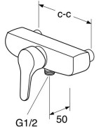 Dušo maišytuvas Gustavsberg Nautic, chromuotas