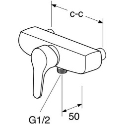Dušo maišytuvas Gustavsberg Nautic, chromuotas