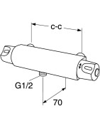 Termostatinis dušo maišytuvas Gustavsberg Nautic