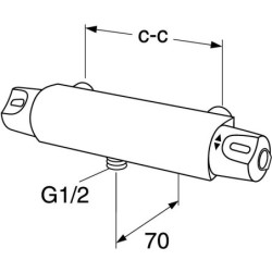 Termostatinis dušo maišytuvas Gustavsberg Nautic