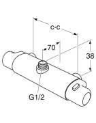 Termostatinis dušo maišytuvas Gustavsberg Logic