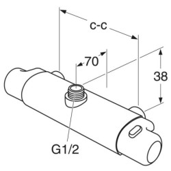 Termostatinis dušo maišytuvas Gustavsberg Logic