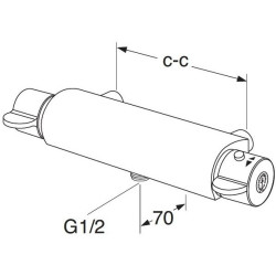 Termostatinis dušo maišytuvas Gustavsberg Nordic 3
