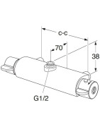 Termostatinis dušo maišytuvas Gustavsberg Nordic 3