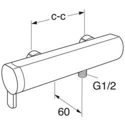 Dušo maišytuvas Gustavsberg Coloric, Raudonas