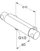 Termostatinis dušo maišytuvas Gustavsberg Coloric, Raudonas