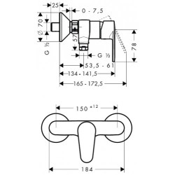 Dušo maišytuvas Hansgrohe Talis E2