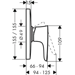 Dekoratyvinė dalis Hansgrohe PuraVida, chromo spalvos