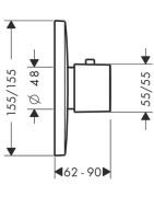 Dekoratyvinė dalis Hansgrohe PuraVida, didelio pralaidumo