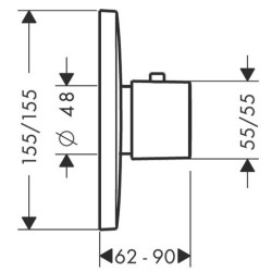 Dekoratyvinė dalis Hansgrohe PuraVida, didelio pralaidumo