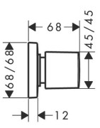 Dekoratyvinė dalis Hansgrohe PuraVida, uždaromojo ventilio