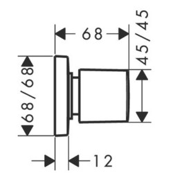 Dekoratyvinė dalis Hansgrohe PuraVida, uždaromojo ventilio