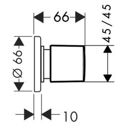 Dekoratyvinė dalis Hansgrohe Metris E, uždaromojo ventilio