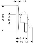 Dekoratyvinė dalis Hansgrohe Metris S