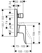Dekoratyvinė dalis Hansgrohe Metris