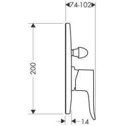Dekoratyvinė dalis Hansgrohe Metris, ovali
