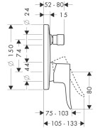 Dekoratyvinė dalis Hansgrohe Metris, apvali