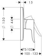 Dekoratyvinė dalis Hansgrohe Metris, apvali