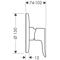 Dekoratyvinė dalis Hansgrohe Metris, apvali