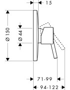 Dekoratyvinė dalis Hansgrohe Talis S