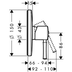 Dekoratyvinė dalis Hansgrohe Talis Classic