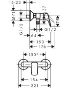 Dušo maišytuvas Hansgrohe Logis