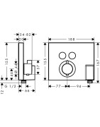 Dekoratyvinė dalis Hansgrohe Shower Select, su laikikliu