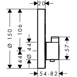 Dekoratyvinė dalis Hansgrohe Shower Select S, 2 funkcijų