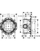 Potinkinė dėžutė Hansgrohe iBox Basic set, universali
