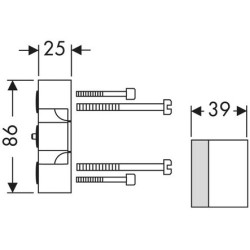 Detalė potinkinės dėžutės Hansgrohe iBox prailginimui, 25mm