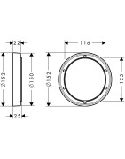 Praplėtimo rinkinys Hansgrohe, 150mm
