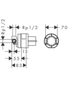 Potinkinio dušo maišytuvo Hansgrohe dalis Basic set