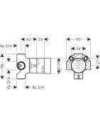 Potinkinis ventilis Hansgrohe Quattro