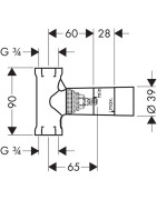 Uždaromasis potinkinis ventilis Hansgrohe Basic set
