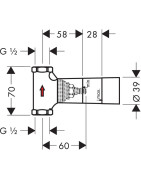 Uždaromasis potinkinis ventilis Hansgrohe Basic set, 40l/min