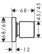 Dekoratyvinė dalis Hansgrohe PuraVida, uždaromojo ventilio