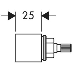 Prailginimas ventiliui Hansgrohe, 25mm