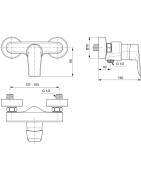Dušo maišytuvas Ideal Standard Tesi