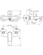 Dušo/vonios maišytuvas Ideal Standard Tesi