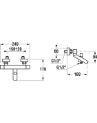 Dušo maišytuvas Jika Cubito, be dušo komplekto